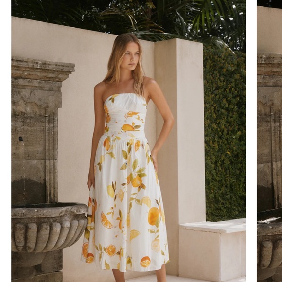 Fortunate One Golden Glow Maxi Dress Citrus Print - Picture 11 of 11